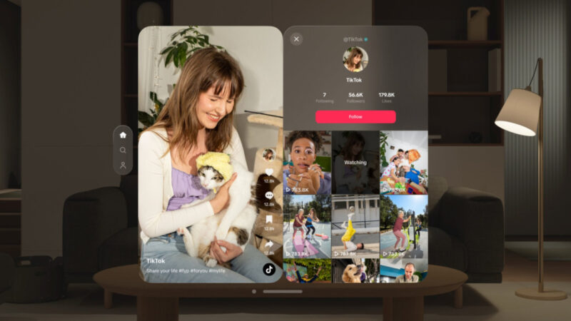 TikTok lance une appli pour l&rsquo;Apple Vision Pro