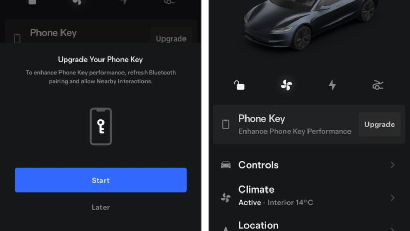 Tesla adopte la technologie UWB des iPhone pour déverrouiller ses voitures