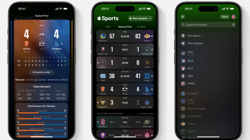Apple Sports : l&rsquo;appli ultime pour suivre les scores et infos sportives