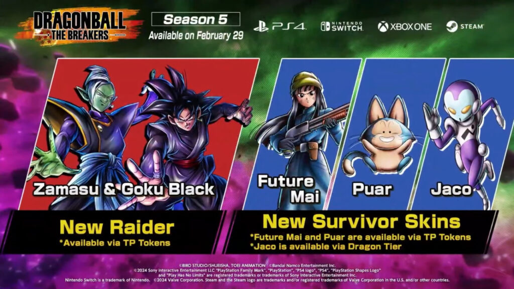 Goku Black et Zamasu s'invitent dans Dragon Ball The Breakers pour la Saison 5 Goku Black et Zamasu s'invitent dans Dragon Ball The Breakers pour la Saison 5