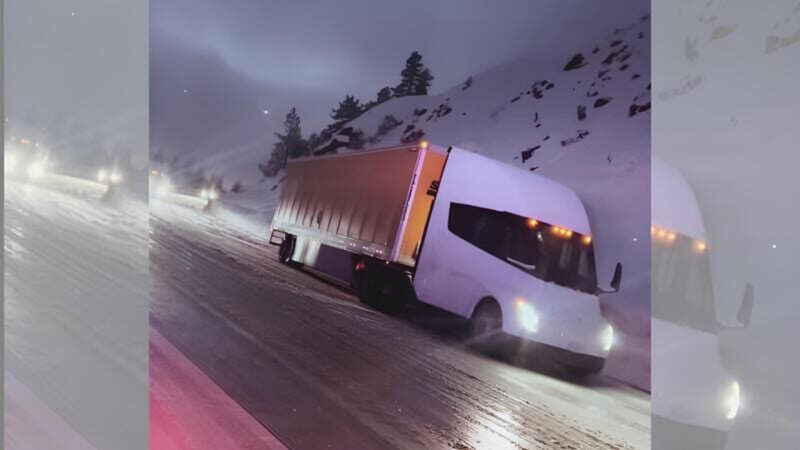 Le Tesla Semi skie en Californie