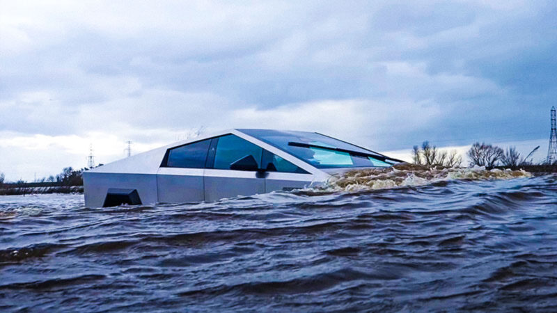 Le Cybertruck de Tesla se transforme en sous-marin (Vidéo)