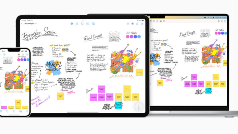 Amélioration de l&rsquo;application Freeform d&rsquo;Apple avec iOS 18 et macOS 15