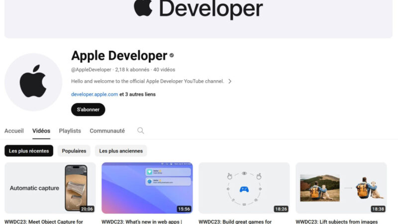 Apple surprend en lançant une chaîne YouTube dédiée aux développeurs avant la WWDC 2024