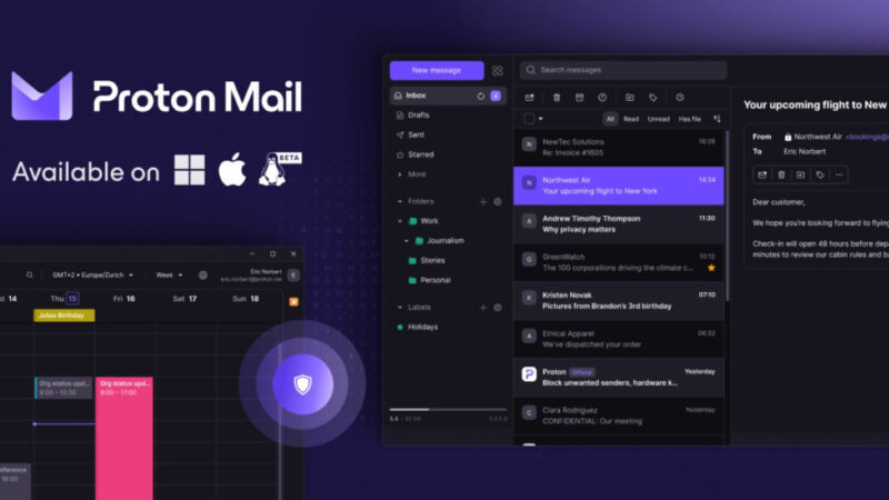 Proton Mail lance son appli sur Mac et Windows
