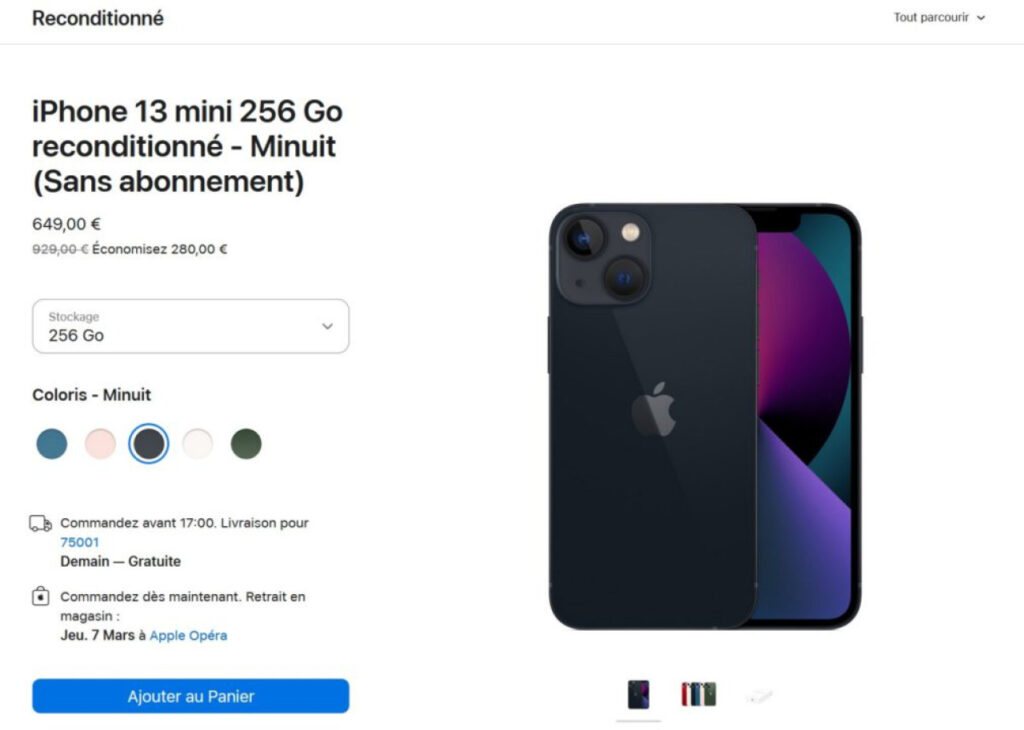 iPhone reconditionnés : Apple de retour en France avec son programme refurb
