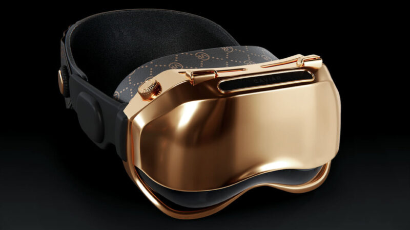 L&rsquo;Apple Vision Pro en or 18 carats chez Caviar en 2025 pour 40 000€