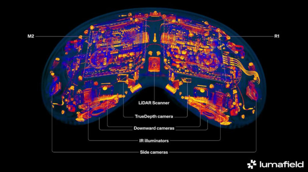 Découvrez les composants de l'Apple Vision Pro en passant aux rayons X