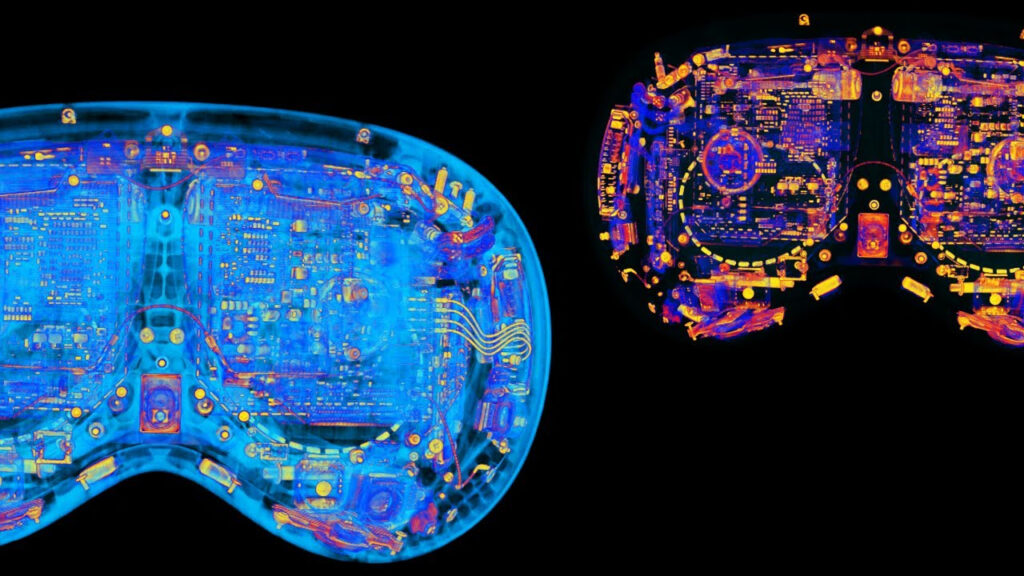 Découvrez les composants de l'Apple Vision Pro en passant aux rayons X
