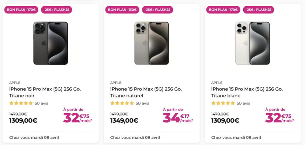 Trouvez votre iPhone 15 Pro Max sur Pixmania sans vous tromper !