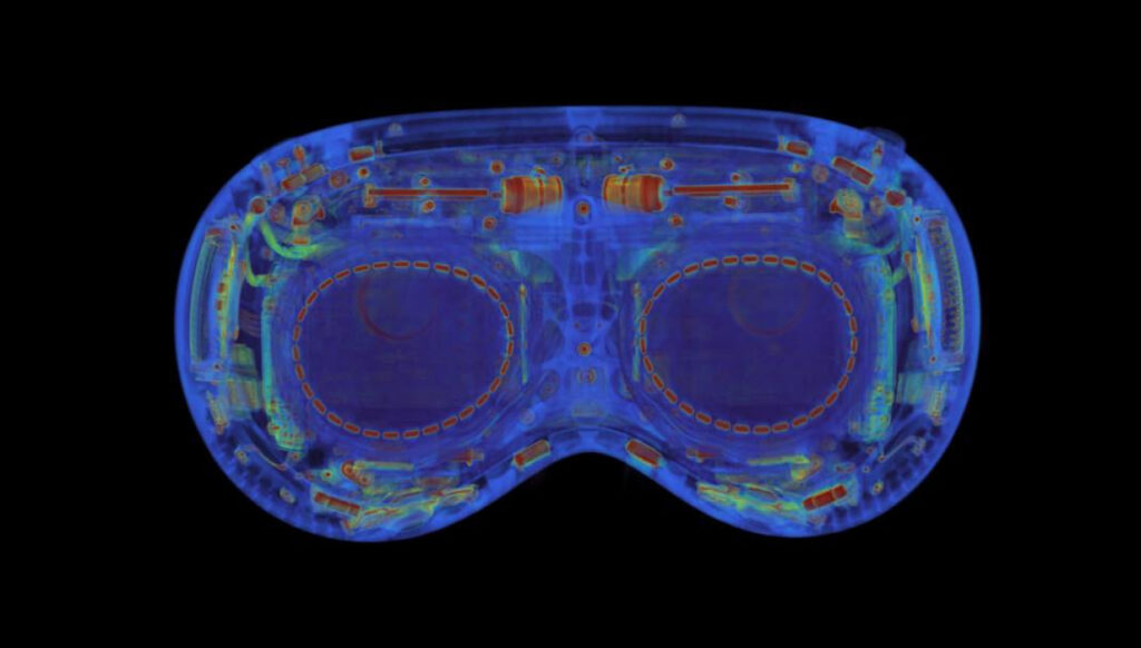 Découvrez les composants de l'Apple Vision Pro en passant aux rayons X