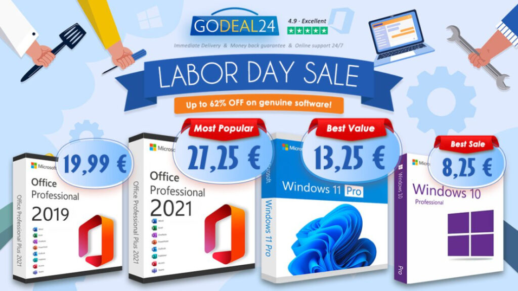 Licences Windows et Office à prix réduits chez Godeal24