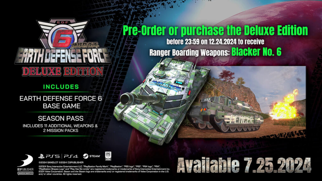 Earth Defense Force 6 : date de sortie en Europe confirmée pour le 25 juillet