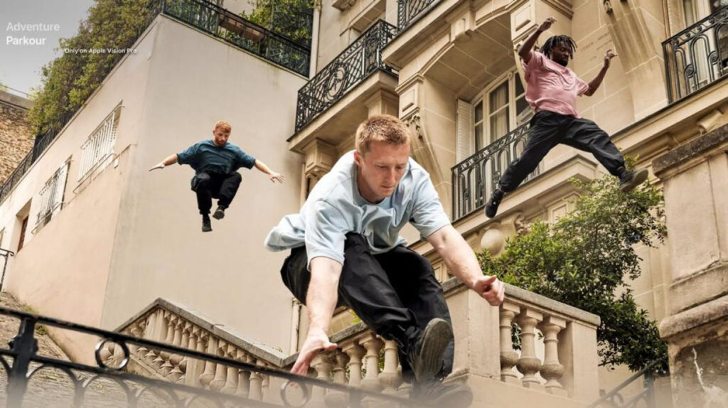 Découvrez la nouvelle vidéo immersive Parkour pour Vision Pro