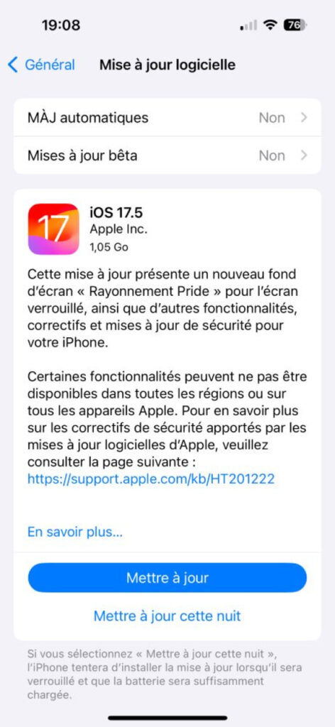 iOS 17.5 : nouveautés et téléchargement disponibles