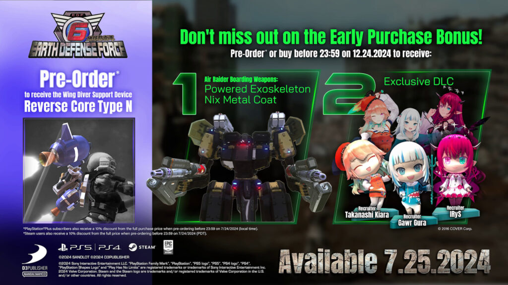 Earth Defense Force 6 : date de sortie en Europe confirmée pour le 25 juillet