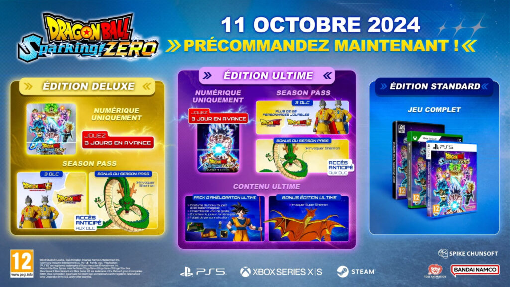 Dragon Ball Sparking! ZERO présente ses éditions Deluxe, Ultimate et Collector