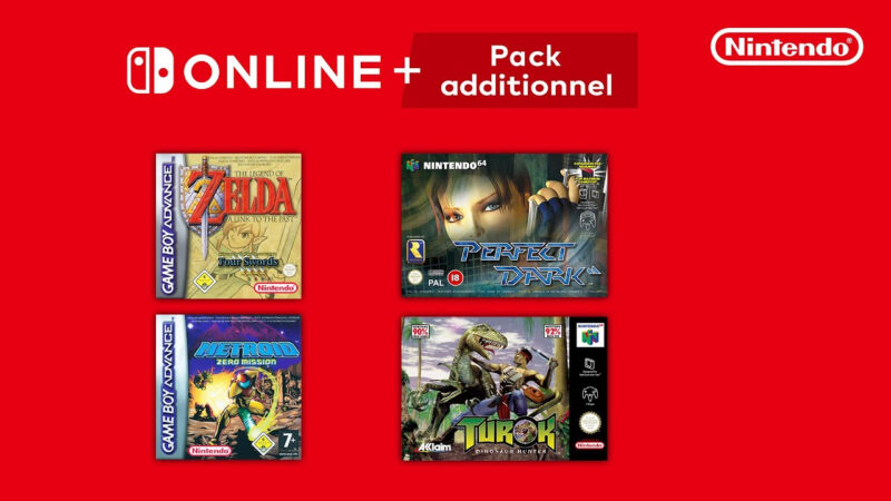 Pack NSO Nintendo Switch : Zelda, Metroid, Turok et Perfect Dark ajoutés