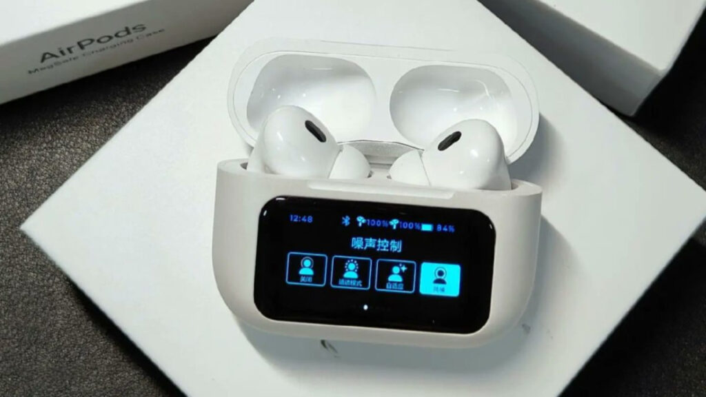 Apple envisage un boîtier AirPods avec écran tactile (brevet)