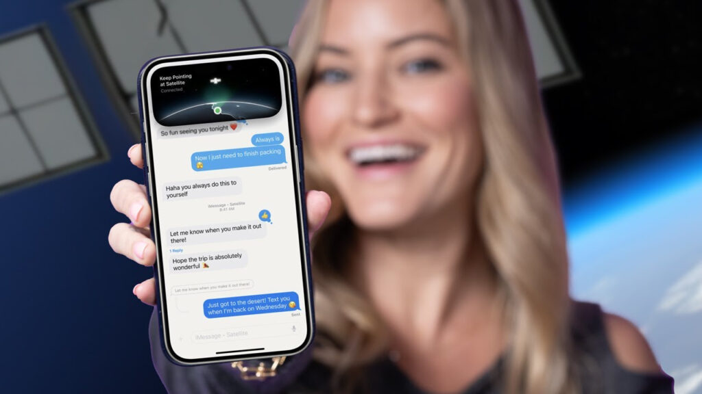 iOS 18 : envoi d'iMessage et de SMS par satellite montré en vidéos
