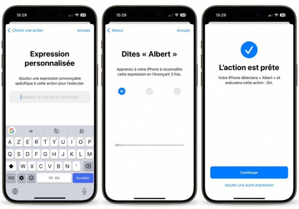 Changer le nom de l'assistant vocal Siri sur iOS 18