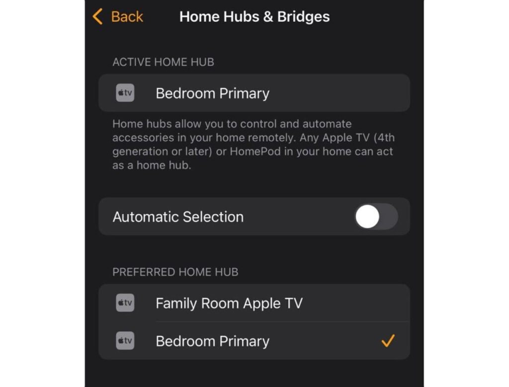 iOS 18 : Nouvelle fonctionnalité pour choisir l'appareil Home Hub actif