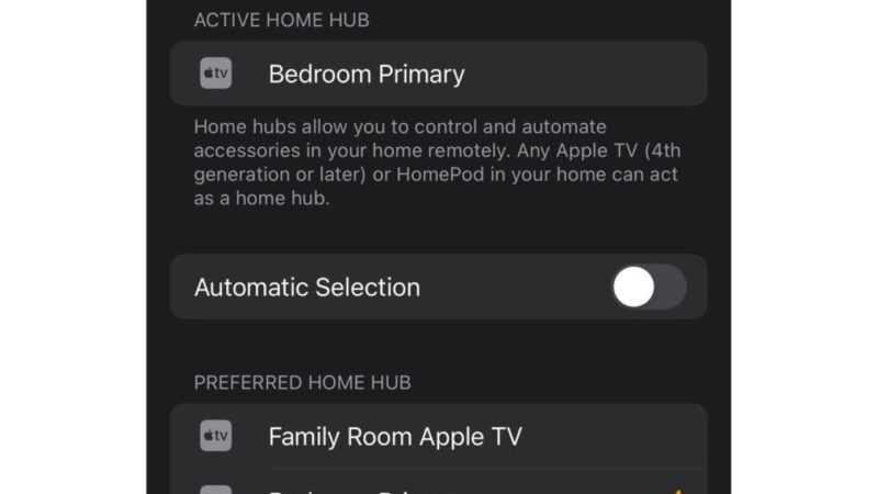 iOS 18 : Nouvelle fonctionnalité pour choisir l&rsquo;appareil Home Hub actif