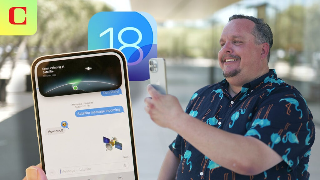 iOS 18 : envoi d'iMessage et de SMS par satellite montré en vidéos