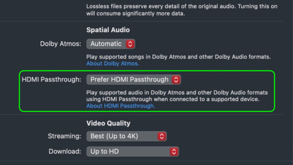 macOS Sequoia : Dolby Atmos en HDMI passthrough disponible sur Apple