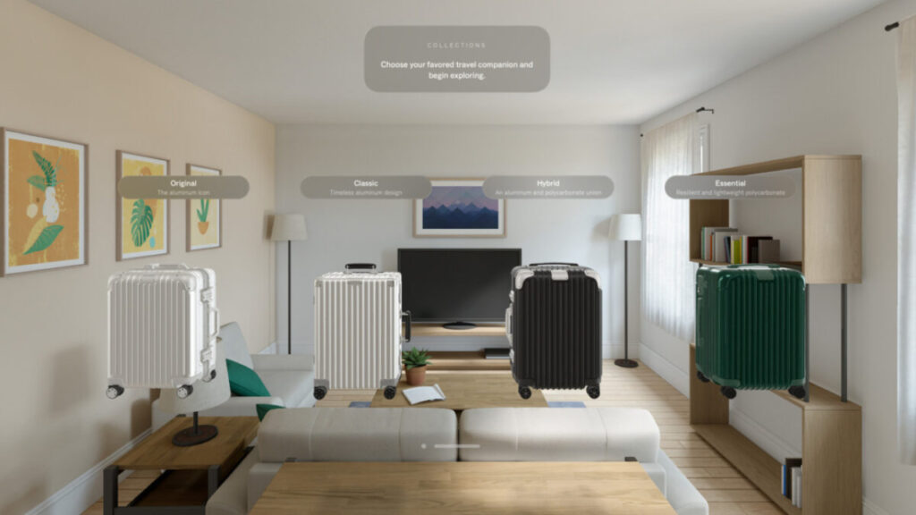balenciaga et rimowa lancent leurs applications pour l'apple vision pro