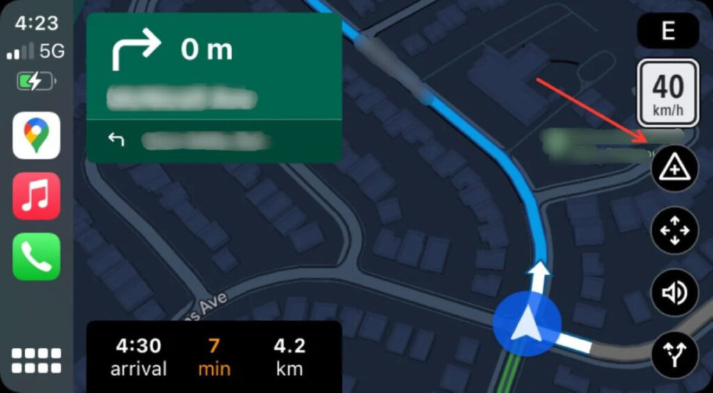 google maps sur carplay signale désormais les accidents