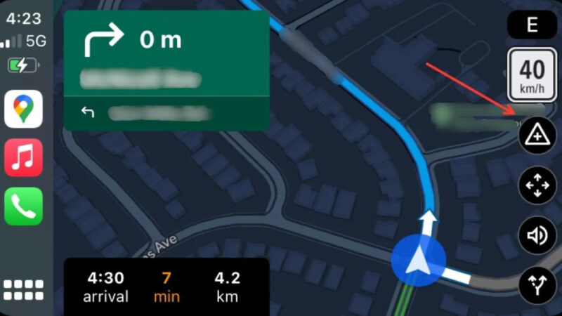 google maps sur carplay signale désormais les accidents