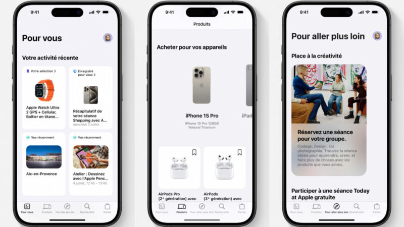 Mise à jour de l&rsquo;application Apple Store : interface revue et nouvelles fonctionnalités
