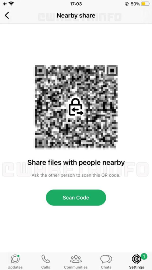 whatsapp lance son équivalent d'airdrop pour partager des fichiers