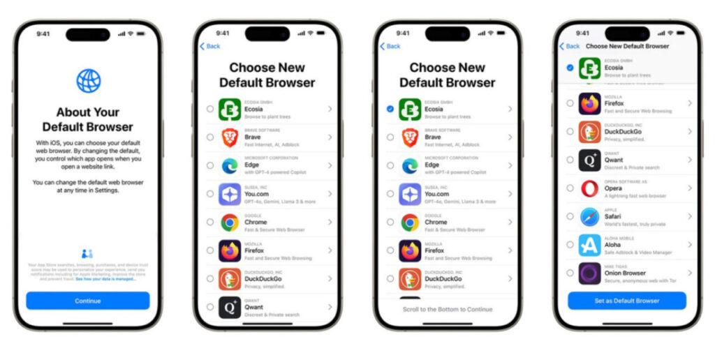 ios 18 : choix des applications par défaut et suppression de l'app store