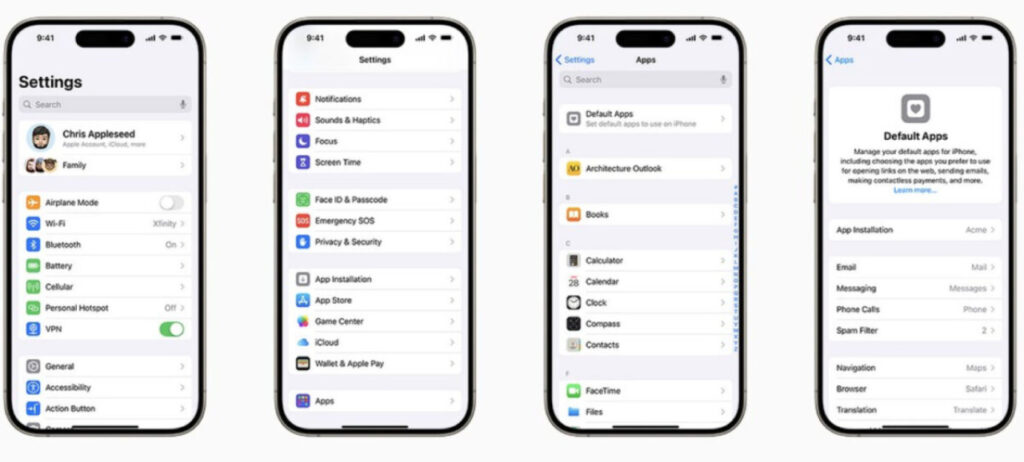 ios 18 : choix des applications par défaut et suppression de l'app store