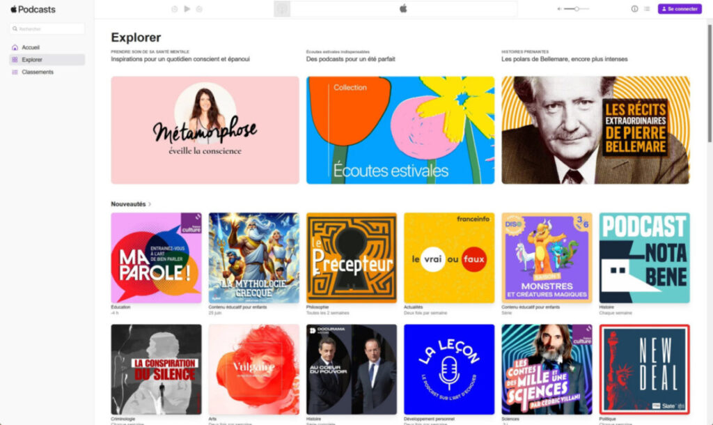 apple podcasts désormais accessible sur le web