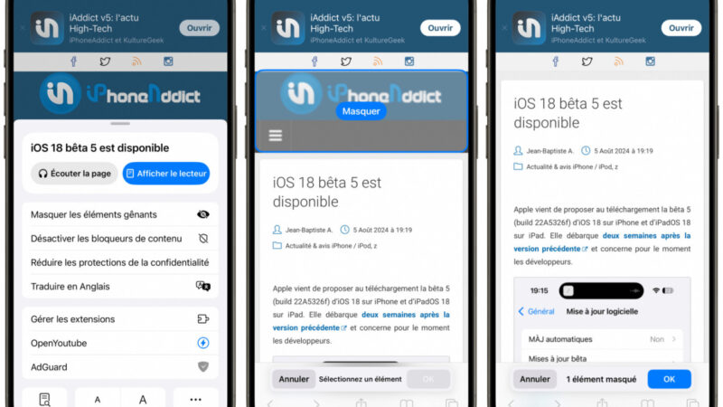 ios 18 apporte un contrôle de la distraction sur safari