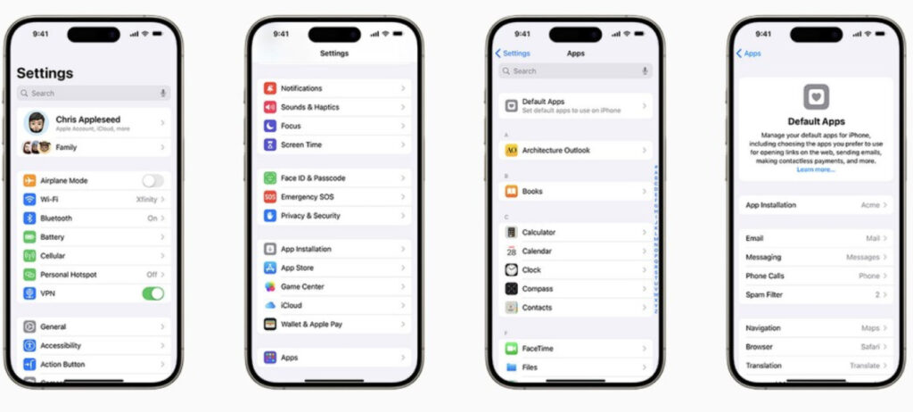 ios 18 : choix des applications par défaut et suppression de l'app store