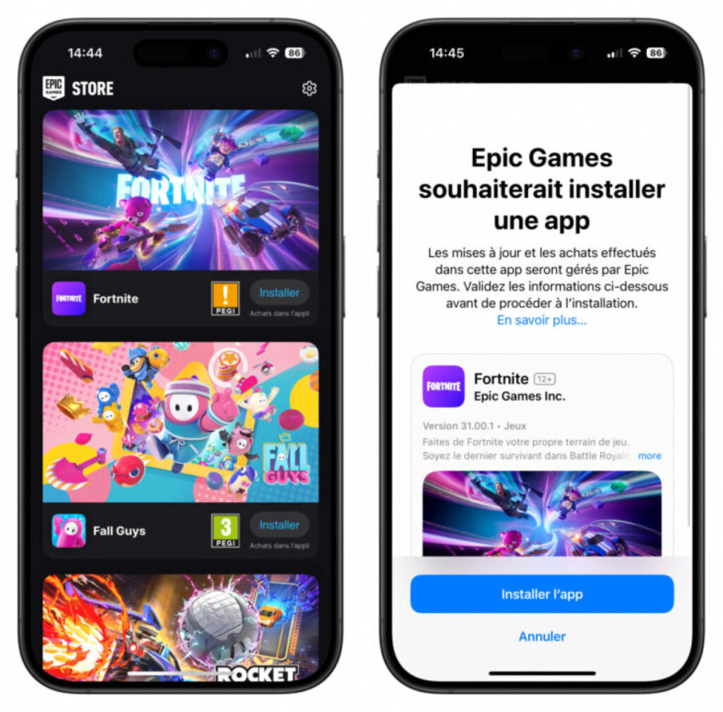 installer fortnite et l'epic games store sur iphone