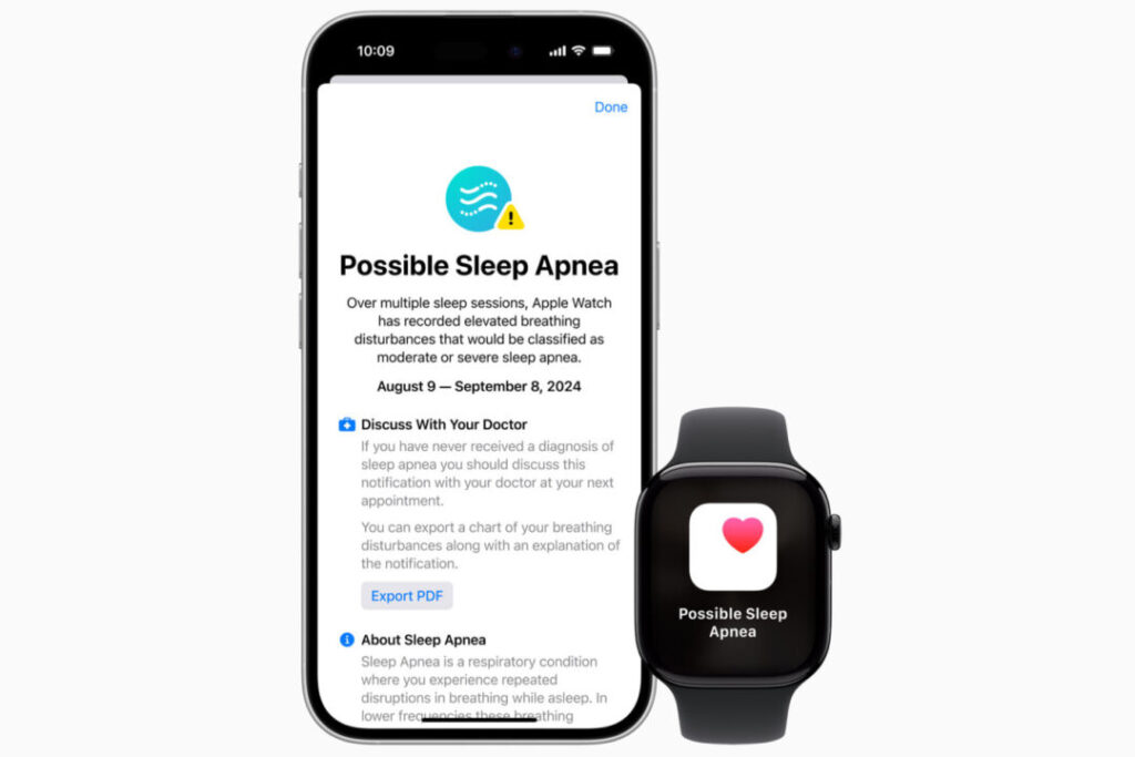 Apple watch détecte l'apnée du sommeil avec feu vert de la fda