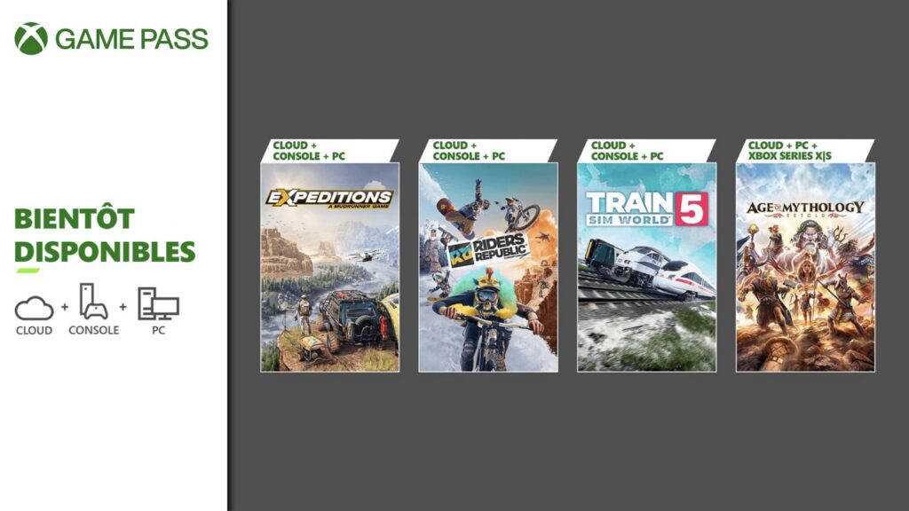 Jeux à venir sur game pass en septembre
