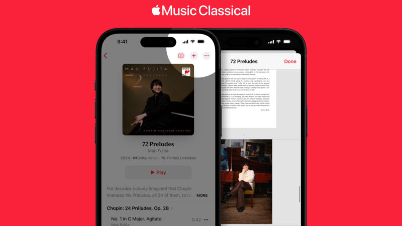Apple music classical enrichit les albums avec 50 000 livrets