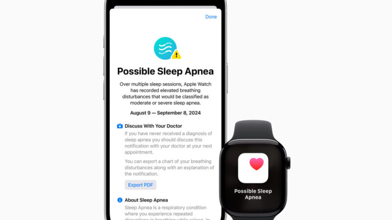 Apple watch obtient la détection de l&rsquo;apnée du sommeil au canada