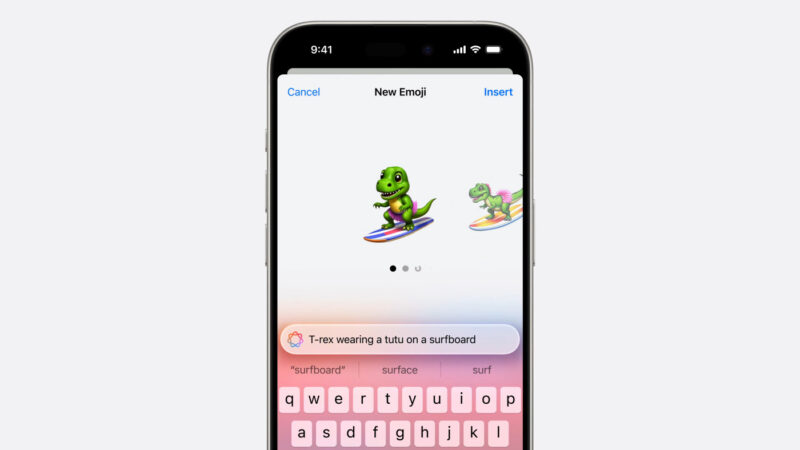 Apple reporte la génération d&rsquo;images et d’emojis par ia pour ios 18.2