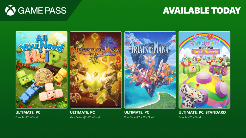 Trials of mana et legend of mana arrivent sur xbox game pass