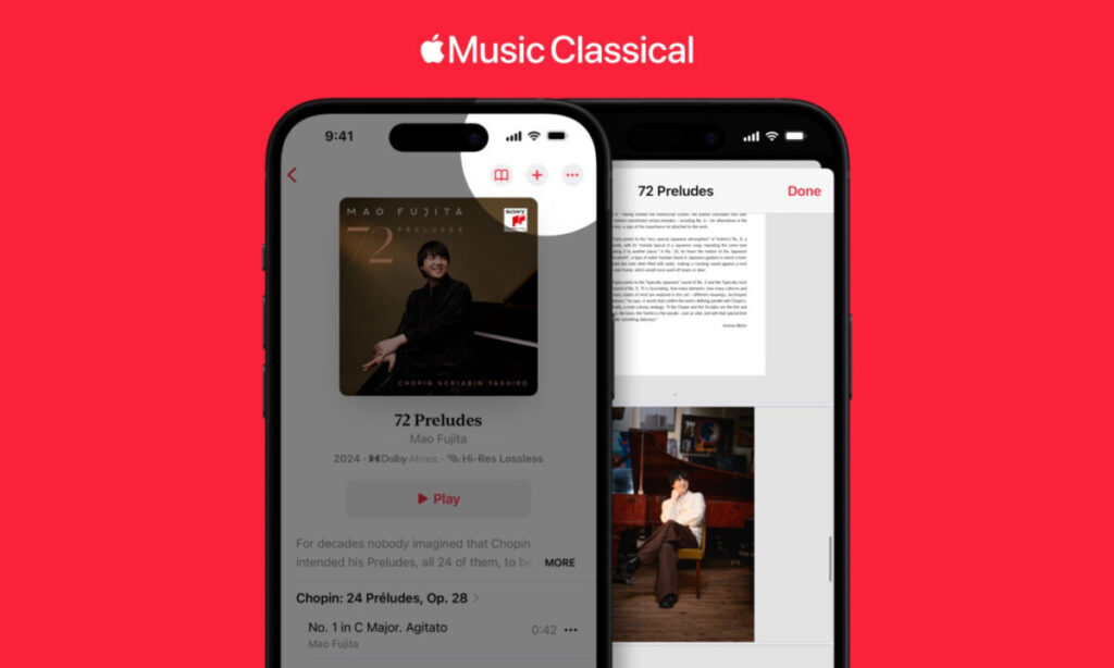 Apple music classical enrichit les albums avec 50 000 livrets