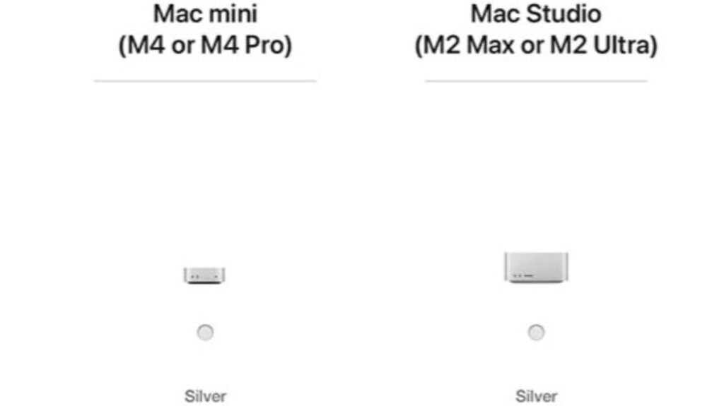 Fuite des caractéristiques du mac mini m4 sur amazon