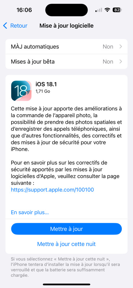 Ios 18.1 disponible avec apple intelligence sauf en europe