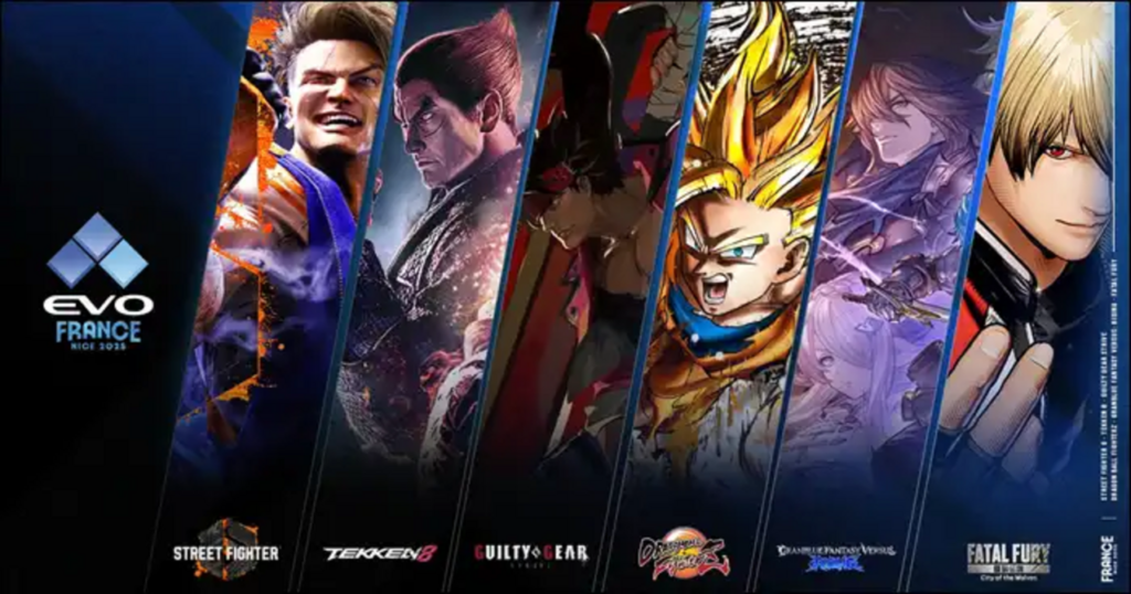 Evo europe annonce six jeux pour sa première édition en france